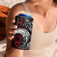 Honour The Treaty New Zealand Personalised 4 in 1 Can Cooler Tumbler Toitu Te Tiriti Indigenous Maori Face