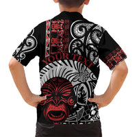 Honour The Treaty New Zealand Personalised Family Matching Short Sleeve Bodycon Dress and Hawaiian Shirt Toitu Te Tiriti Indigenous Maori Face