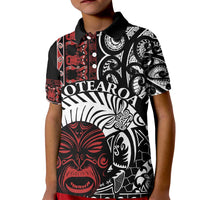 Honour The Treaty New Zealand Personalised Kid Polo Shirt Toitu Te Tiriti Indigenous Maori Face