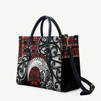 Honour The Treaty New Zealand Personalised Leather Bag Toitu Te Tiriti Indigenous Maori Face - Polynesian Pride