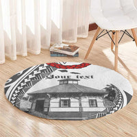 Samoa Mau Movement House Personalised Round Carpet Fa'a Samoa The Samoan Way
