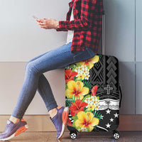 Samoa Tribal Hibiscus Flowers Luggage Cover LT9 - Polynesian Pride