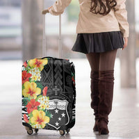 Samoa Tribal Hibiscus Flowers Luggage Cover LT9 - Polynesian Pride