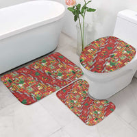 Mele Kalikimaka Pakalana Pikake Lei Bathroom Set Hawaiian Rodeo Paniolo Omaomao Palaka - Polynesian Pride