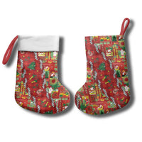 Mele Kalikimaka Pakalana Pikake Lei Christmas Stocking Hawaiian Rodeo Paniolo Omaomao Palaka - Polynesian Pride