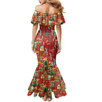 Mele Kalikimaka Pakalana Pikake Lei Family Matching Mermaid Dress and Hawaiian Shirt Hawaiian Rodeo Paniolo Omaomao Palaka - Polynesian Pride