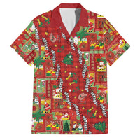 Mele Kalikimaka Pakalana Pikake Lei Family Matching Off Shoulder Short Dress and Hawaiian Shirt Hawaiian Rodeo Paniolo Omaomao Palaka - Polynesian Pride