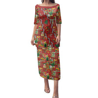 Mele Kalikimaka Pakalana Pikake Lei Family Matching Puletasi and Hawaiian Shirt Hawaiian Rodeo Paniolo Omaomao Palaka - Polynesian Pride