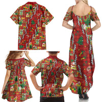Mele Kalikimaka Pakalana Pikake Lei Family Matching Summer Maxi Dress and Hawaiian Shirt Hawaiian Rodeo Paniolo Omaomao Palaka - Polynesian Pride