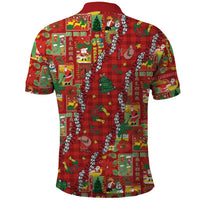 Mele Kalikimaka Pakalana Pikake Lei Polo Shirt Hawaiian Rodeo Paniolo Omaomao Palaka - Polynesian Pride