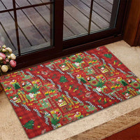 Mele Kalikimaka Pakalana Pikake Lei Rubber Doormat Hawaiian Rodeo Paniolo Omaomao Palaka - Polynesian Pride