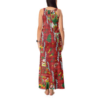 Mele Kalikimaka Pakalana Pikake Lei Tank Maxi Dress Hawaiian Rodeo Paniolo Omaomao Palaka - Polynesian Pride