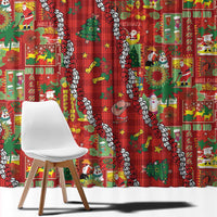 Mele Kalikimaka Pakalana Pikake Lei Window Curtain Hawaiian Rodeo Paniolo Omaomao Palaka - Polynesian Pride