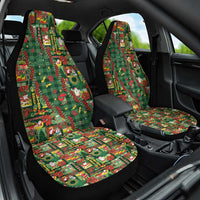 Mele Kalikimaka Pakalana Pikake Lei Car Seat Cover Hawaiian Rodeo Paniolo Ulaula Palaka - Polynesian Pride