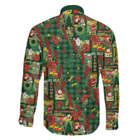 Mele Kalikimaka Pakalana Pikake Lei Family Matching Long Sleeve Bodycon Dress and Hawaiian Shirt Hawaiian Rodeo Paniolo Ulaula Palaka - Polynesian Pride