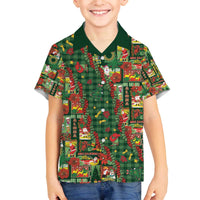 Mele Kalikimaka Pakalana Pikake Lei Family Matching Off The Shoulder Long Sleeve Dress and Hawaiian Shirt Hawaiian Rodeo Paniolo Ulaula Palaka - Polynesian Pride
