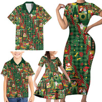Mele Kalikimaka Pakalana Pikake Lei Family Matching Short Sleeve Bodycon Dress and Hawaiian Shirt Hawaiian Rodeo Paniolo Ulaula Palaka - Polynesian Pride
