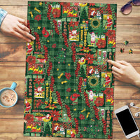Mele Kalikimaka Pakalana Pikake Lei Puzzle Hawaiian Rodeo Paniolo Ulaula Palaka LT9 Red - Polynesian Pride