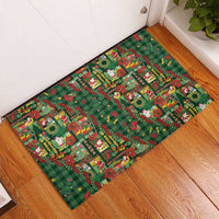 Mele Kalikimaka Pakalana Pikake Lei Rubber Doormat Hawaiian Rodeo Paniolo Ulaula Palaka - Polynesian Pride