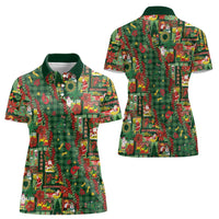 Mele Kalikimaka Pakalana Pikake Lei Women Polo Shirt Hawaiian Rodeo Paniolo Ulaula Palaka - Polynesian Pride