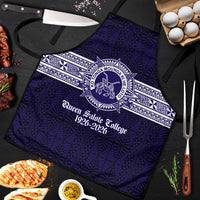 Tonga Queen Salote College 100 years Apron QSC 1926-2026 Tongan Pattern LT9 Blue - Polynesian Pride