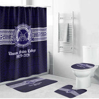 Tonga Queen Salote College 100 years Bathroom Set QSC 1926-2026 Tongan Pattern LT9 Bathroom Set (4 pcs) Blue - Polynesian Pride
