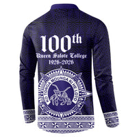 Tonga Queen Salote College 100 years Button Sweatshirt QSC 1926-2026 Tongan Pattern LT9 - Polynesian Pride