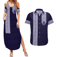 Tonga Queen Salote College 100 years Couples Matching Summer Maxi Dress and Hawaiian Shirt QSC 1926-2026 Tongan Pattern