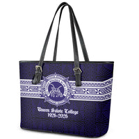 Tonga Queen Salote College 100 years Leather Tote Bag QSC 1926-2026 Tongan Pattern LT9 - Polynesian Pride