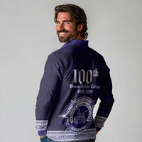 Tonga Queen Salote College 100 years Long Sleeve Polo Shirt QSC 1926-2026 Tongan Pattern LT9 - Polynesian Pride