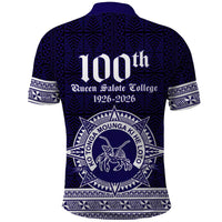 Tonga Queen Salote College 100 years Polo Shirt QSC 1926-2026 Tongan Pattern LT9 - Polynesian Pride