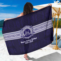 Tonga Queen Salote College 100 years Sarong QSC 1926-2026 Tongan Pattern LT9 One Size 44 x 66 inches Blue - Polynesian Pride
