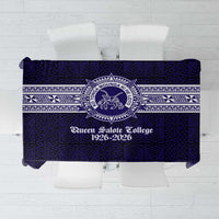 Tonga Queen Salote College 100 years Tablecloth QSC 1926-2026 Tongan Pattern LT9 Blue - Polynesian Pride