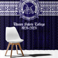 Tonga Queen Salote College 100 years Window Curtain QSC 1926-2026 Tongan Pattern LT9 - Polynesian Pride