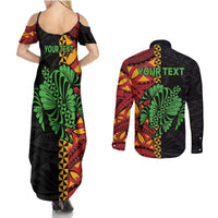 Personalised Tonga Emancipation Day Couples Matching Summer Maxi Dress and Long Sleeve Button Shirt Puleanga Fakatui O Since 1970 LT9 - Polynesian Pride