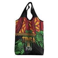 Personalised Tonga Emancipation Day Grocery Bag Puleanga Fakatui O Since 1970 LT9 - Polynesian Pride