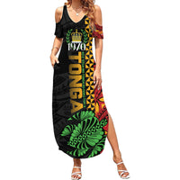 Personalised Tonga Emancipation Day Summer Maxi Dress Puleanga Fakatui O Since 1970 LT9 Women Red - Polynesian Pride