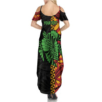Personalised Tonga Emancipation Day Summer Maxi Dress Puleanga Fakatui O Since 1970 LT9 - Polynesian Pride