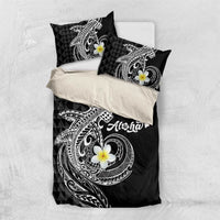 Aloha Hammerhead Shark Bedding Set Black Hawaiian Kakau Tribal Tattoo
