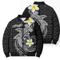 Aloha Hammerhead Shark Bomber Puffer Jacket Black Hawaiian Kakau Tribal Tattoo LT9 - Polynesian Pride