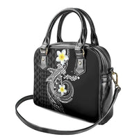 Aloha Hammerhead Shark Shoulder Handbag Black Hawaiian Kakau Tribal Tattoo