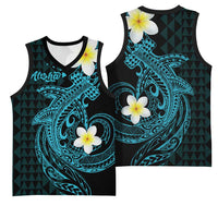 Aloha Hammerhead Shark Basketball Jersey Calypso Hawaiian Kakau Tribal Tattoo - Polynesian Pride