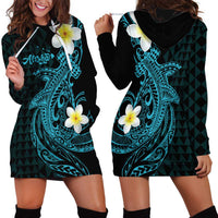 Aloha Hammerhead Shark Hoodie Dress Calypso Hawaiian Kakau Tribal Tattoo