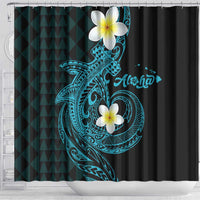Aloha Hammerhead Shark Shower Curtain Calypso Hawaiian Kakau Tribal Tattoo