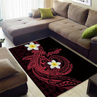 Aloha Hammerhead Shark Area Rug Feverish Pink Hawaiian Kakau Tribal Tattoo