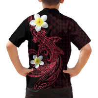 Aloha Hammerhead Shark Family Matching Tank Maxi Dress and Hawaiian Shirt Feverish Pink Hawaiian Kakau Tribal Tattoo