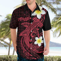 Aloha Hammerhead Shark Hawaiian Shirt Feverish Pink Hawaiian Kakau Tribal Tattoo