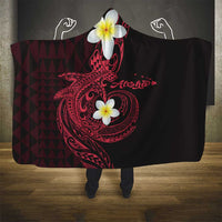 Aloha Hammerhead Shark Hooded Blanket Feverish Pink Hawaiian Kakau Tribal Tattoo