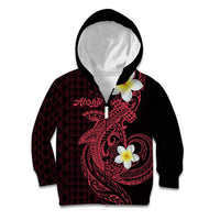 Aloha Hammerhead Shark Kid Hoodie Feverish Pink Hawaiian Kakau Tribal Tattoo