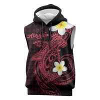 Aloha Hammerhead Shark Sleeveless Hoodie Feverish Pink Hawaiian Kakau Tribal Tattoo - Polynesian Pride